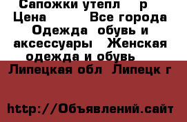 Сапожки утепл. 39р. › Цена ­ 650 - Все города Одежда, обувь и аксессуары » Женская одежда и обувь   . Липецкая обл.,Липецк г.